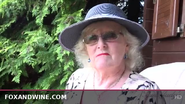 66-Year-Old Hairy MILF Mrs. Claire Gives POV Blowjob in the Garden